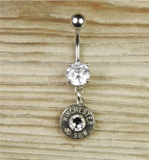 Dangle Bullet Belly Button Ring