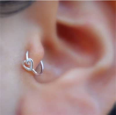 tragus piercing nose heart cost ring hoop helix earring