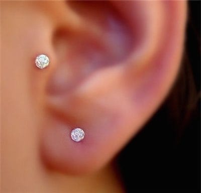 Rose Gold Tragus Diamond Ring