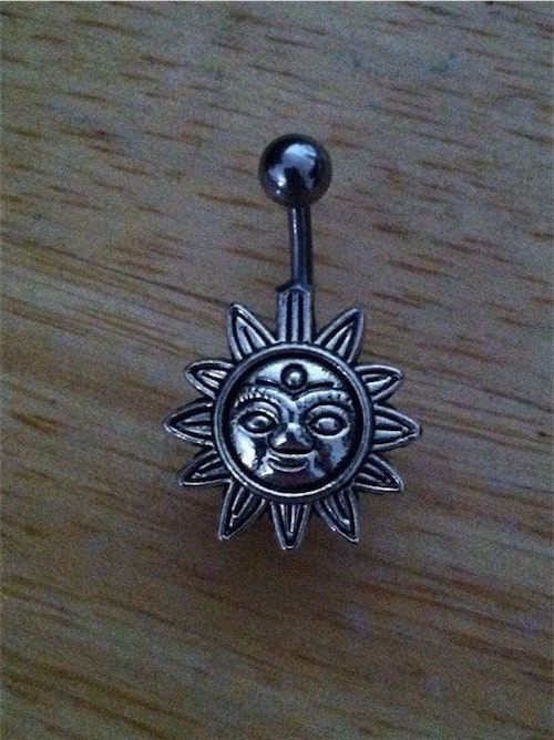 Handmade Sun Steel Belly Button Ring