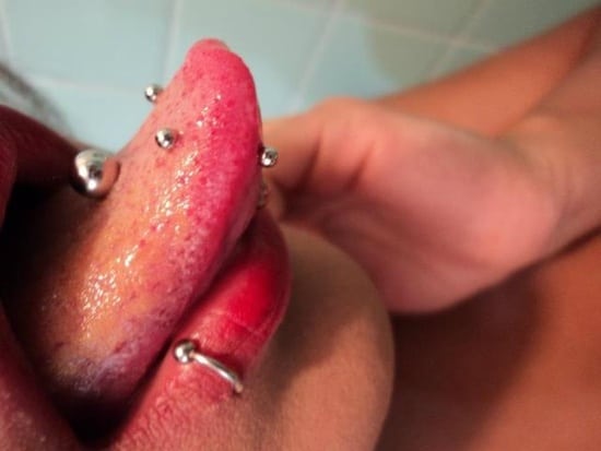 tongue piercing