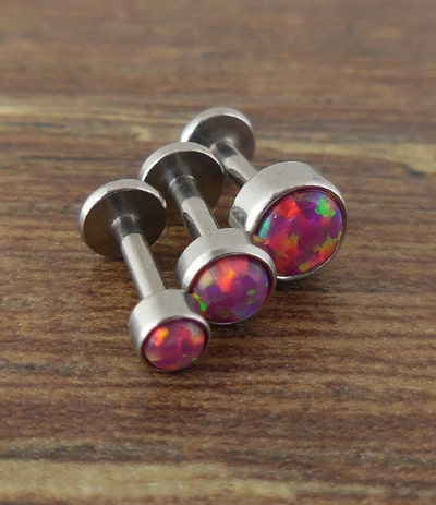 Tragus Piercing Fire Opal