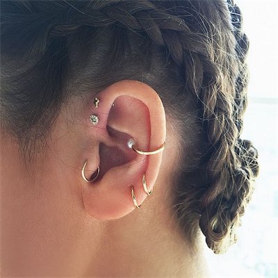 piercing tragus ear orbital hoop rook piercings gold cartilage ring conch helix cool earrings earring jewelry double antihelix forward snug