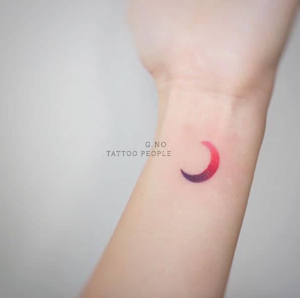 Gradient Moon Tattoo by G.NO