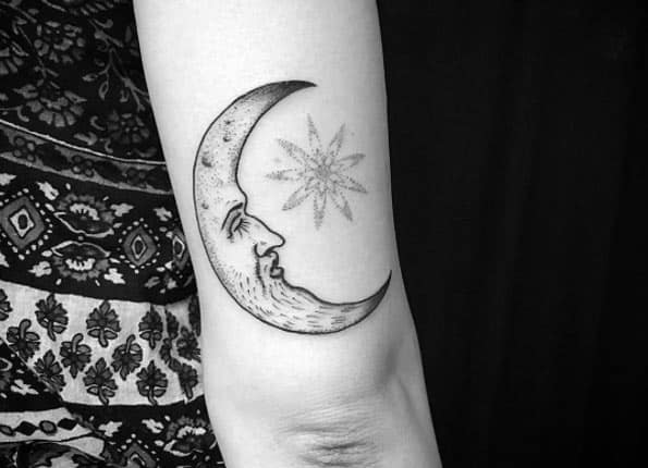 Amazing Moon Tattoo by Ariel Niräkära