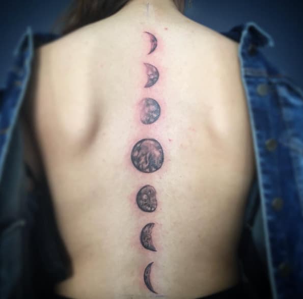 Phases of the Moon Tattoo by Yasin Alıcı