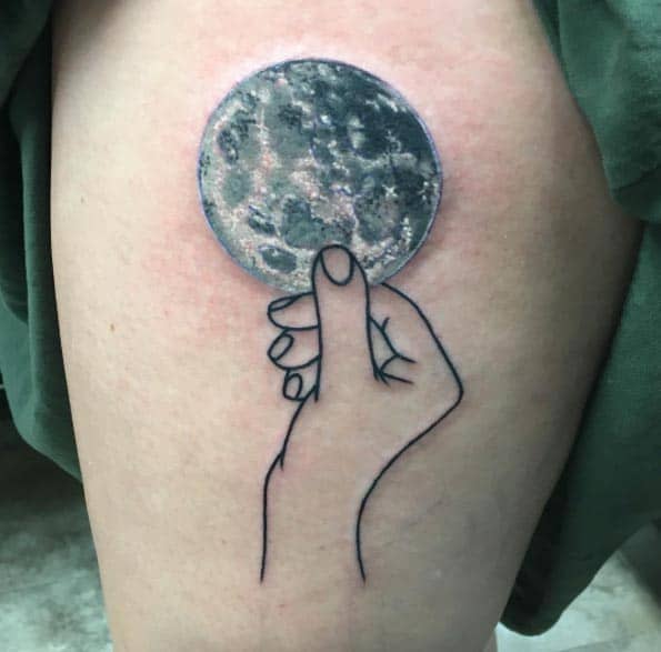 Awesome Moon Tattoo by Cody Dillow