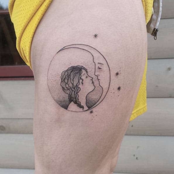 Moon Tattoo by Emi Lynn Holler