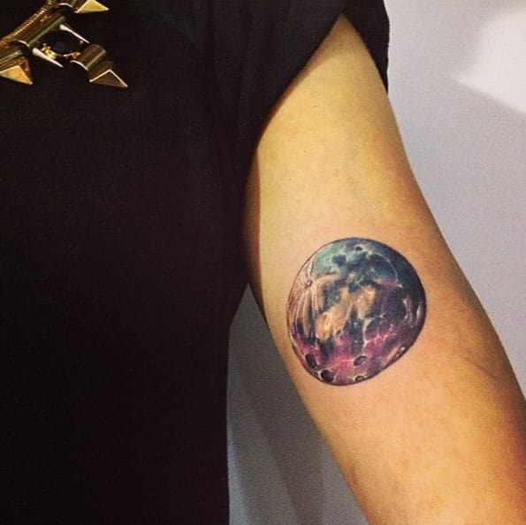 Lunar Moon Tattoo by Adrian Bascur