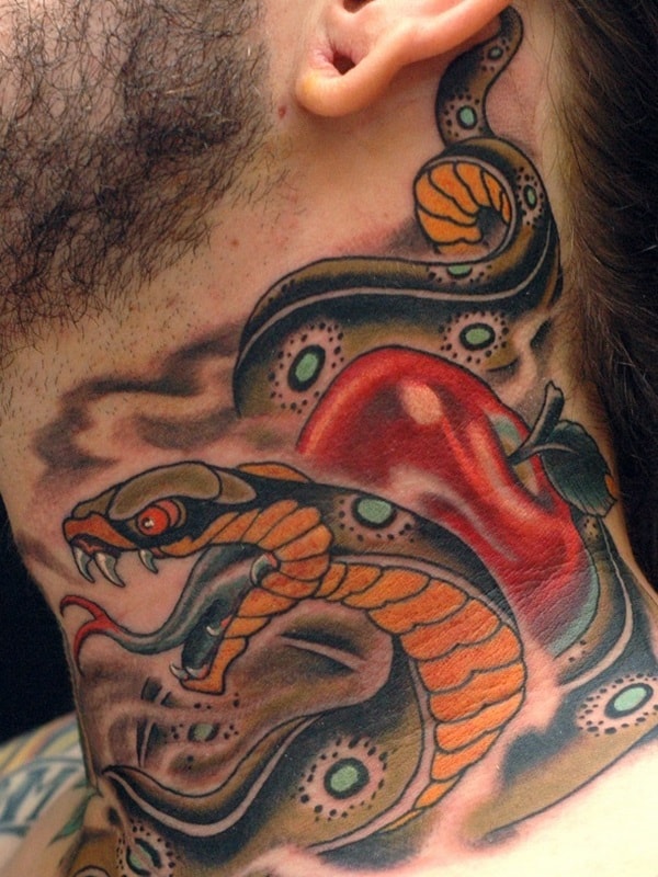 What is the meaning behind people getting tattoos of snakes around their  necks or shoulders  Quora