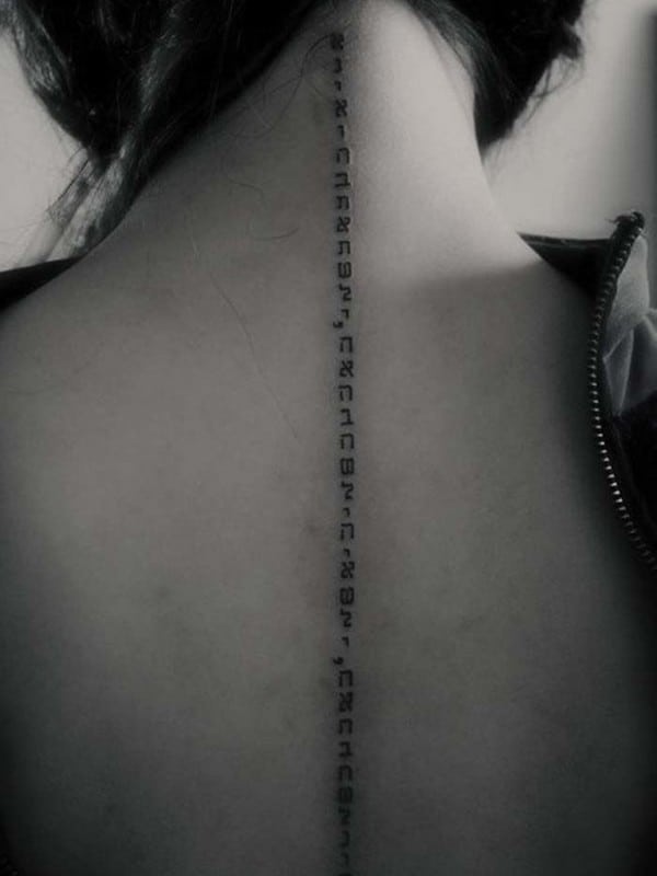 Roman Numeral Tattoos On Spine