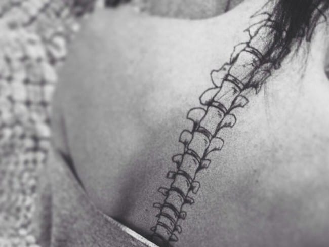 spine tattoo