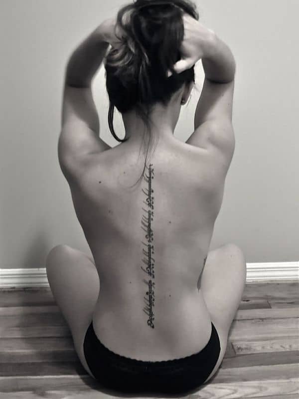 spine tattoo