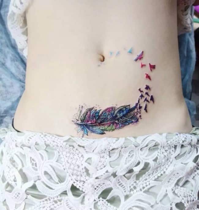 50 best stomach tattoos for women Cute and attractive designs  Tukocoke