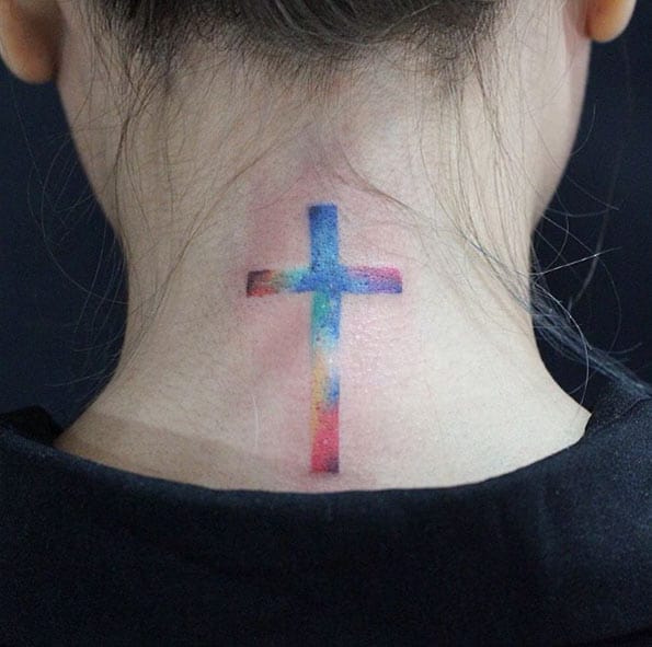 Watercolor Cross by Justice Ink