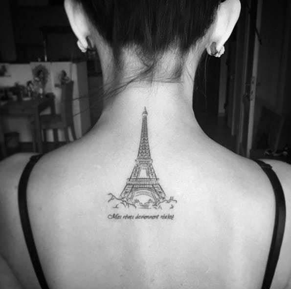 Eiffel Tower Tattoo by Balazs Bercsenyi