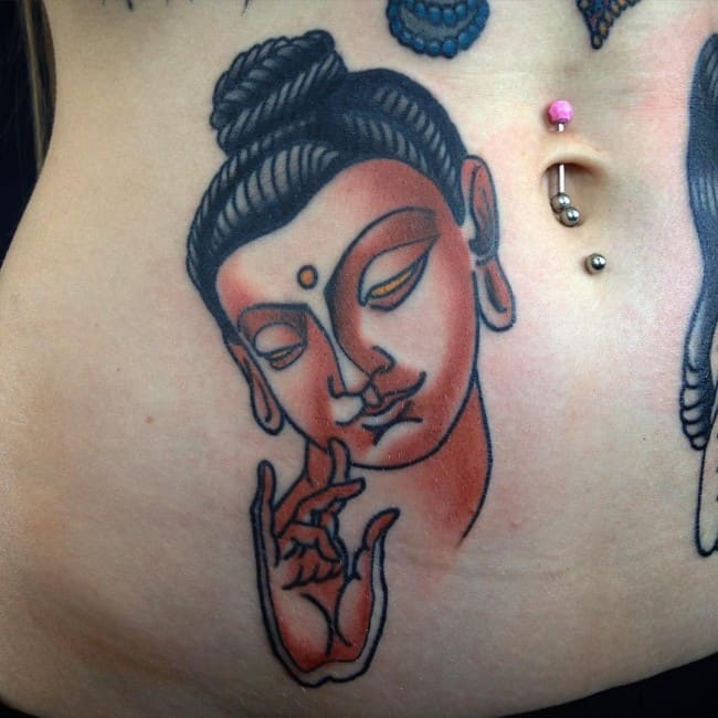 Tip 94+ about buddha face tattoo latest .vn