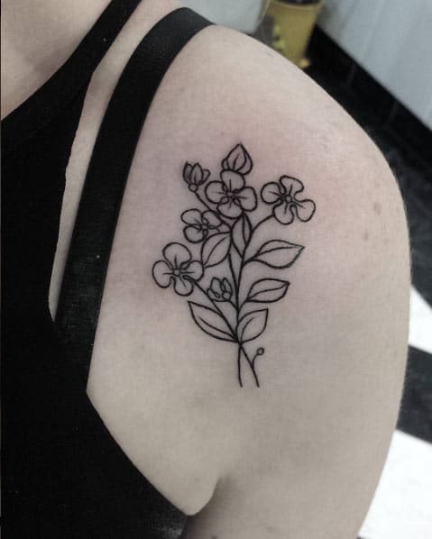 Floral Tattoo on Shoulder by Eloise Entraigues