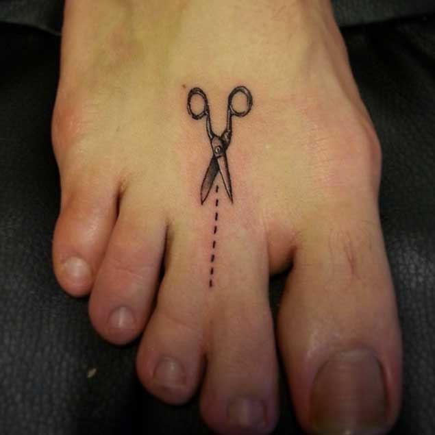 Webbed Toe Tattoo