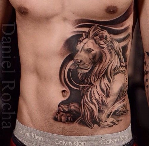 Lion Stomach Tattoos