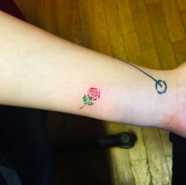 Tiny Rose Tattoo