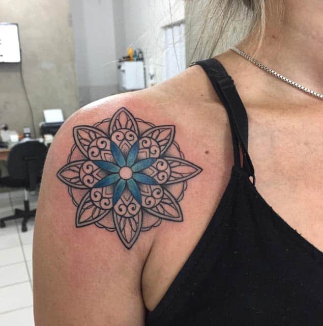 Mandala Shoulder Tattoo by Paulinho