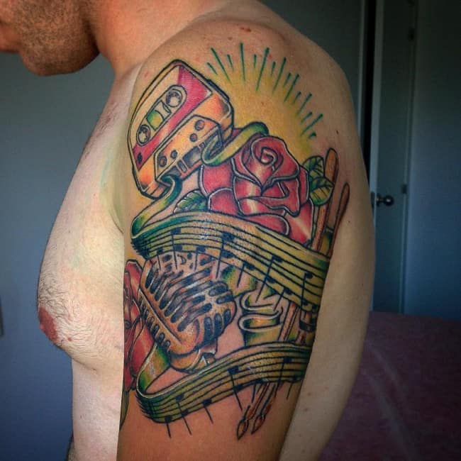 Music Tattoos  50 Magnificently Cool Music Tattoos For Music Lovers