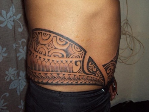 Polynesian Tattoo on Stomach