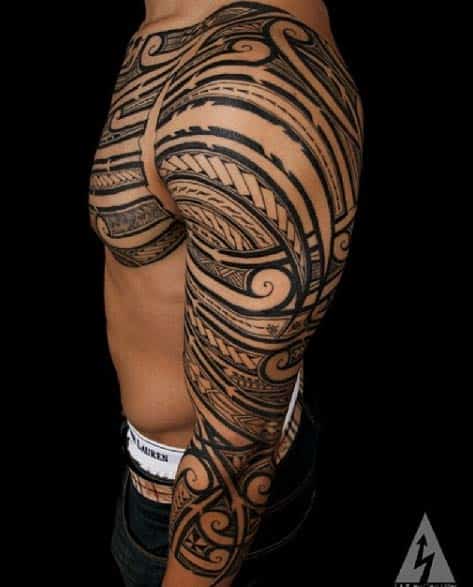 tribal sleeve tattoo