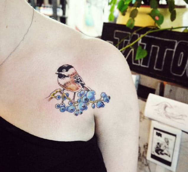 Chickadee Tattoo by Mackenzie Evanjeline