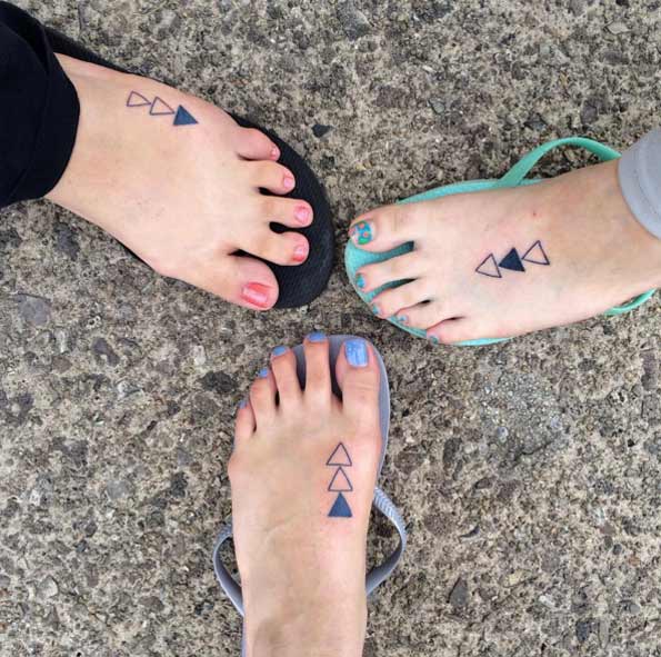 Sister Tattoos on Feet 