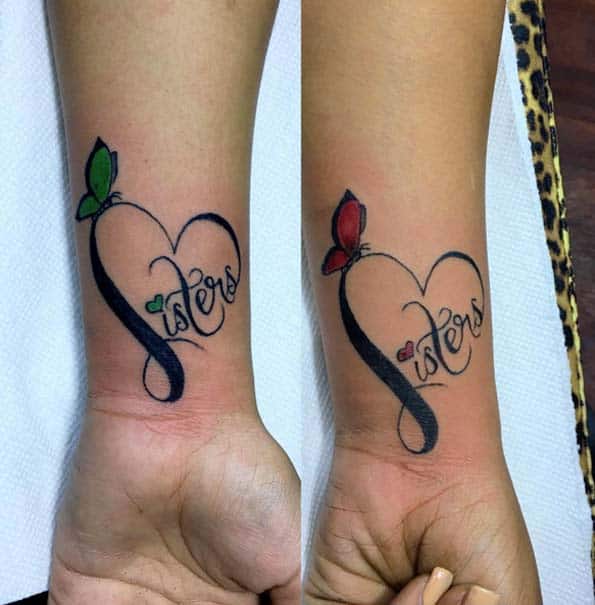 Matching Sister Tattoos by Koko