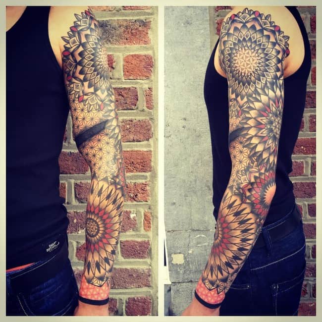 Fabulous Upper Arm Half Sleeve Tattoos For Men on Stylevore