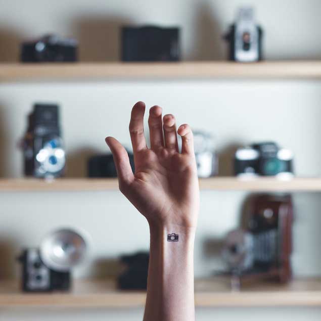 Instant Camera  Spaceship Robot and Camera Tattoos For the Noncommittal  Geek  POPSUGAR Tech Photo 5