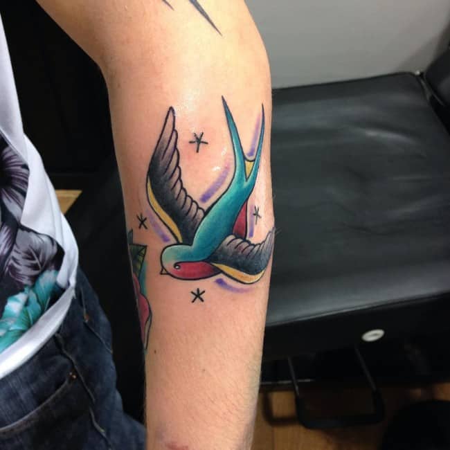 Flying Swallow Tattoo Design – Tattoos Wizard Designs