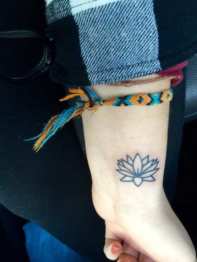 Minimalistic Lotus Flower Tattoo