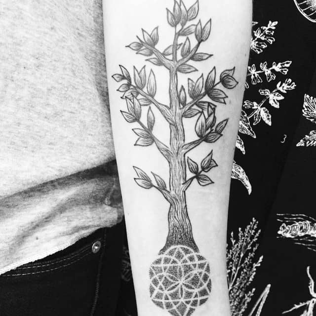 Tree tattoos  are the most preferred tattoo models of women on the back  of the neck and back A rooted tree tattoo  represents your firm   Instagram