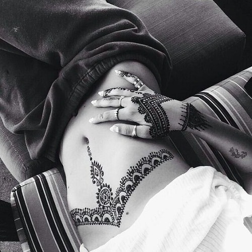 Tribal Stomach Tattoos for Women