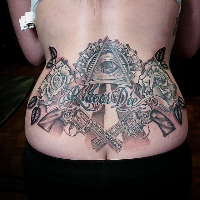 lower back tattoos mens