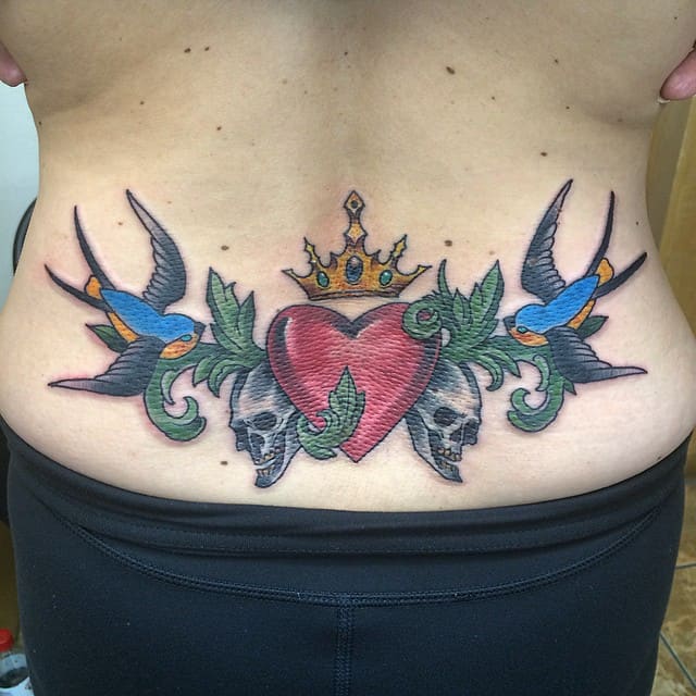 Mandala Heart Back Piece