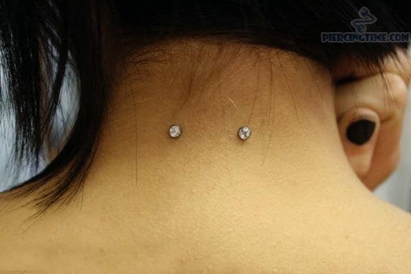 Microdermals Nape Piercing Picture For Girls