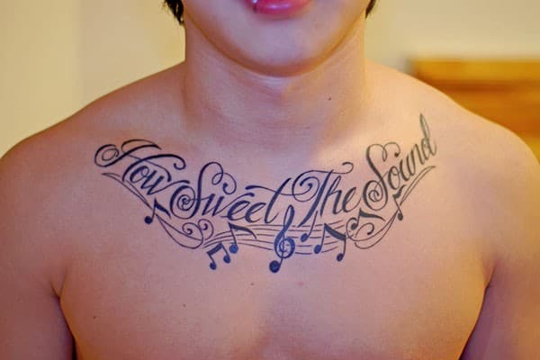 Shakespeare quote old English chest tattoo by Wes Fortier | Flickr