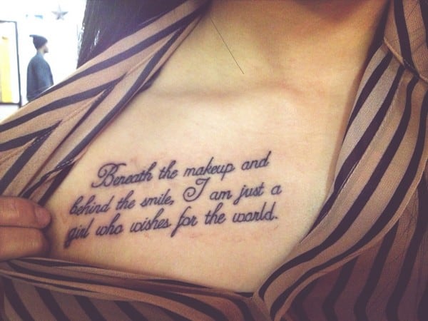 Shakespeare quote old English chest tattoo by Wes Fortier  Flickr