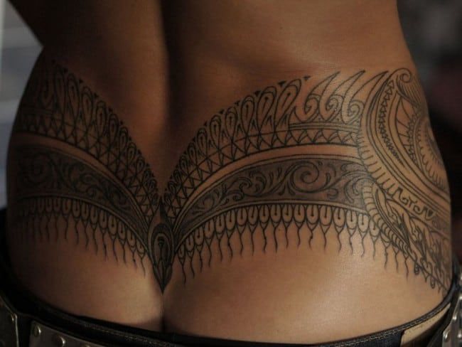 lower back tattoos that wrap around