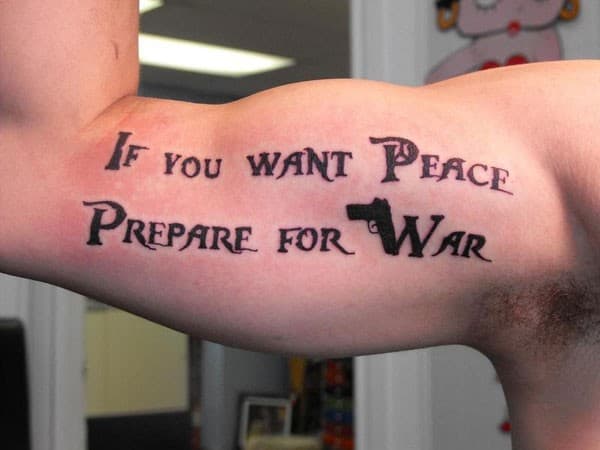 peace tatoo quote