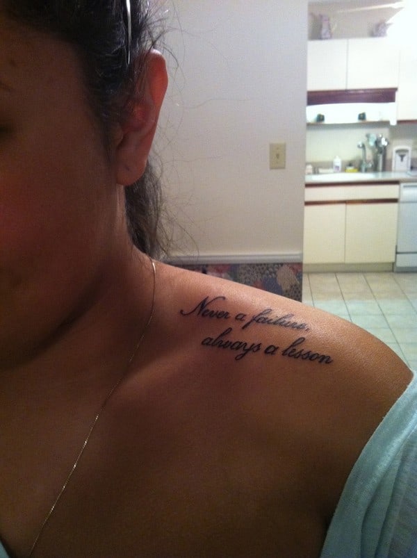 44 Meaningful Quote Tattoos to Memorize Your Special Moments  Hairstylery