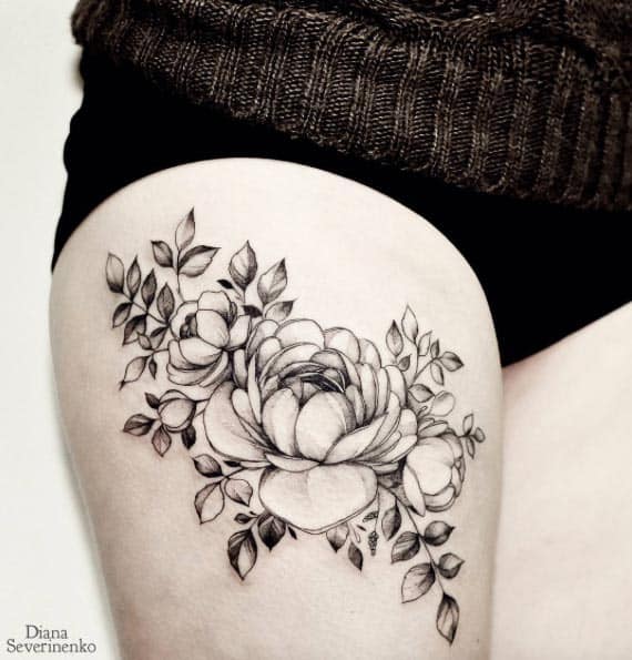 thigh tattoo design 8