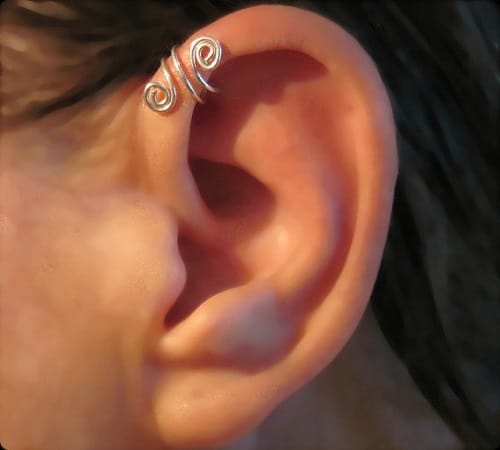 Handmade Copper Wire Spiral Helix piercing Jewelry