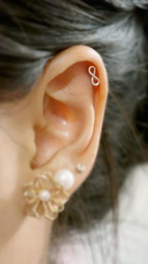 Infinity helix earring inspiration for lover