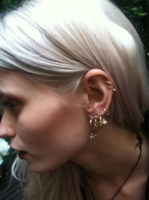 Double Helix Ring for Blonde Girl